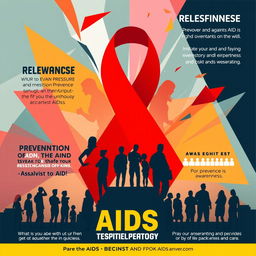 An eye-catching and compelling AIDS awareness poster designed to captivate and educate the audience