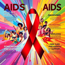 A visually captivating and intriguing AIDS awareness poster designed to draw attention