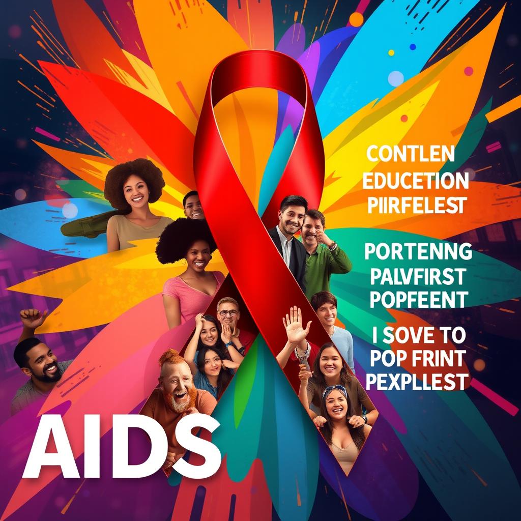 A visually captivating and intriguing AIDS awareness poster designed to draw attention