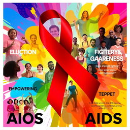 A visually captivating and intriguing AIDS awareness poster designed to draw attention