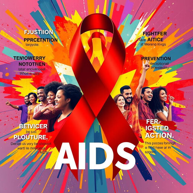 A visually captivating and intriguing AIDS awareness poster designed to draw attention