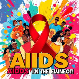 A vibrant and captivating AIDS awareness poster designed to engage the audience