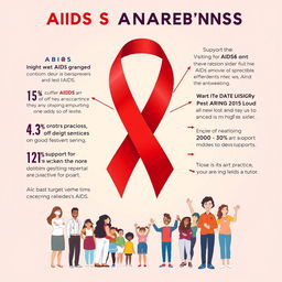 A thought-provoking AIDS awareness poster highlighting key information about prevention and support