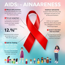 A thought-provoking AIDS awareness poster highlighting key information about prevention and support