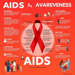 A comprehensive AIDS awareness poster focused on education and prevention