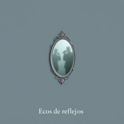 A minimalist cover design for the mystery novel 'Ecos de reflejos'