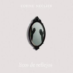 A minimalist cover design for the mystery novel 'Ecos de reflejos'