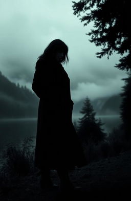 A moody and atmospheric scene set by an Austrian lake, with mist drifting over the water's surface