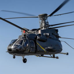 A SWAT helicopter in flight, detailing its advanced technology and robust design.