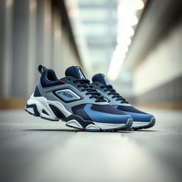 A stylish pair of men's sneakers designed for casual wear, showcasing a sleek silhouette and modern aesthetics
