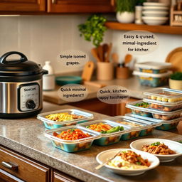 A cozy kitchen setup illustrating practical cooking solutions for people who dislike spending time in the kitchen