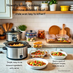 A cozy kitchen setup illustrating practical cooking solutions for people who dislike spending time in the kitchen