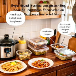 A cozy kitchen setup illustrating practical cooking solutions for people who dislike spending time in the kitchen