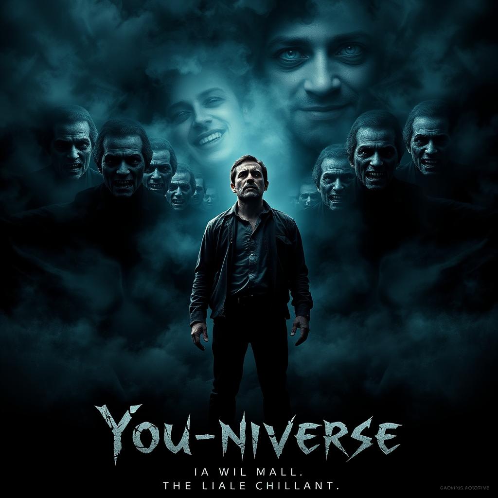 A chilling film poster for a horror movie titled "You-niverse"