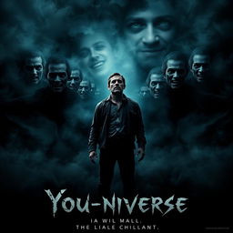 A chilling film poster for a horror movie titled "You-niverse"