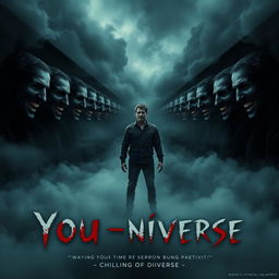 A chilling film poster for a horror movie titled "You-niverse"