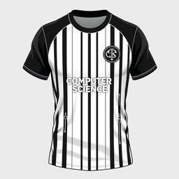 A stylish shirt design for a Computer Science course, inspired by a football jersey