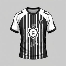 A stylish shirt design for a Computer Science course, inspired by a football jersey