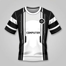 A stylish shirt design for a Computer Science course, inspired by a football jersey