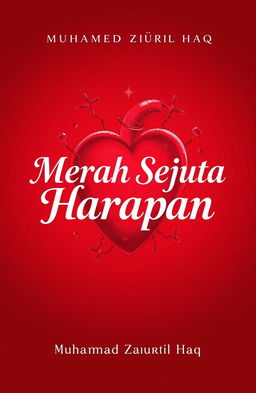 A novel cover design for 'Merah Sejuta Harapan' by Muhammad Zuhril Haq