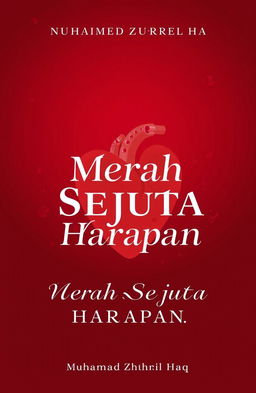 A novel cover design for 'Merah Sejuta Harapan' by Muhammad Zuhril Haq