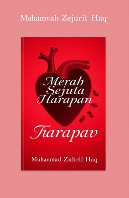 A novel cover design for 'Merah Sejuta Harapan' by Muhammad Zuhril Haq