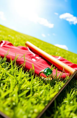 A vibrant, inviting book cover featuring a sunlit field with lush, green grass