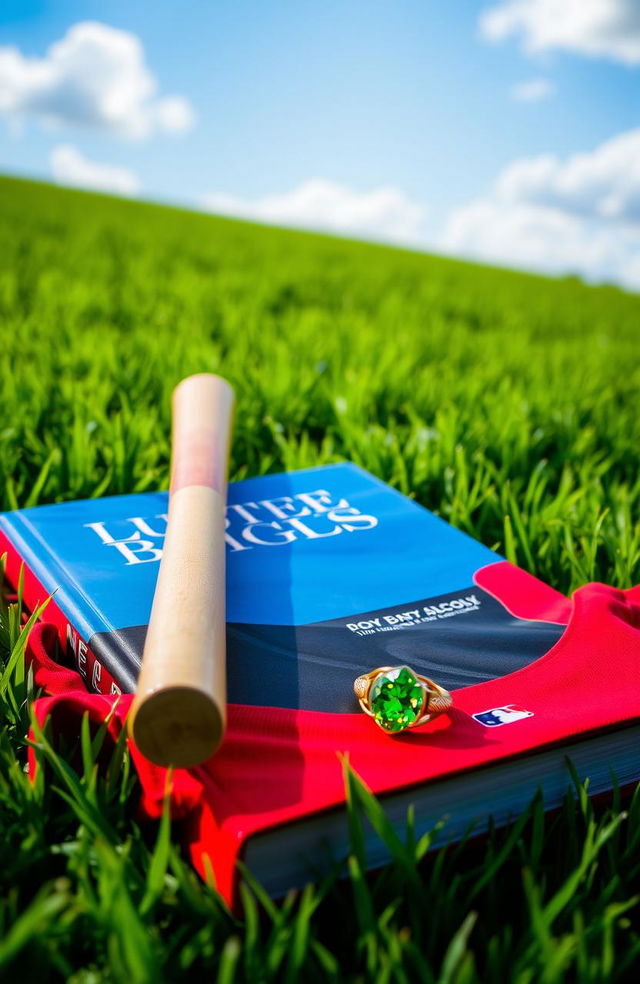 A vibrant, inviting book cover featuring a sunlit field with lush, green grass