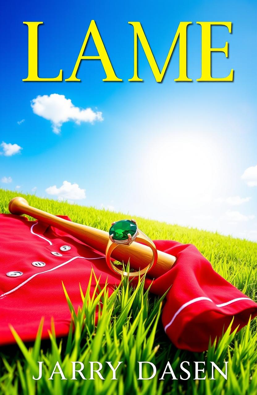 A vibrant, inviting book cover featuring a sunlit field with lush, green grass
