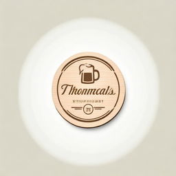 Create a logo for a company named 'Thomas Stuhlberger' that deals with laser cutouts and engravings in wood, mainly for beer capsules. Use a combination of Raleway and Dancing Script fonts. Prioritize the words 'Lasergravur & Laserschnitt'. Use the colors white, black, and #0A593C. Make the company name slightly smaller, not too prominent.