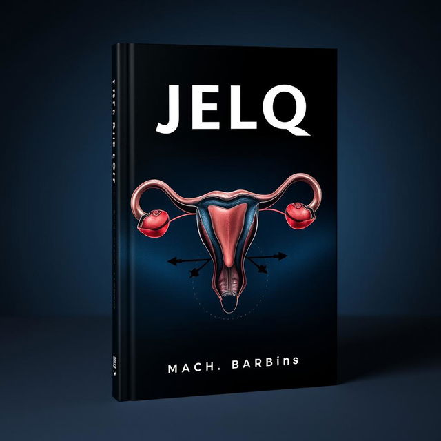 A sleek and modern book cover design featuring a stylized anatomical representation of the male reproductive system, incorporating elements of artistic anatomy and fitness