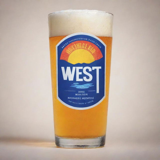 Create a minimalist and vibrant A3 and A4 poster as well as a 1080 x 1350 pixels Facebook post showing a superimposed branding of 'West Coast Lager' on a tap decal with beer being poured into a glass. Include the text 'Taste the North West' with the 'North West Brewing Co' logo in Chuck Noon font. Incorporate their social handles for Facebook (@northwestbrew), Instagram (@northwestbrew), and TikTok (@northwestbrewingkarratha).