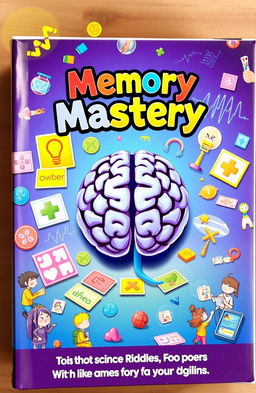 A visually appealing game cover for memory enhancement games, featuring vibrant colors and engaging imagery