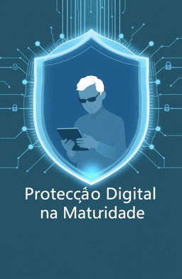 A digital cover image for an e-book titled 'Proteção Digital na Maturidade'