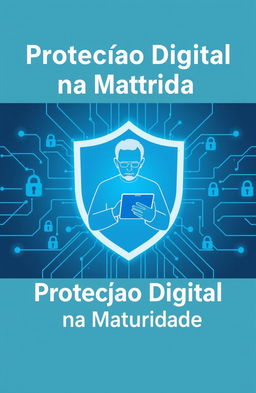 A digital cover image for an e-book titled 'Proteção Digital na Maturidade'