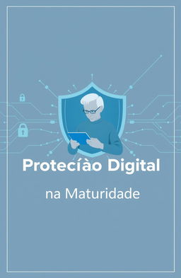 A digital cover image for an e-book titled 'Proteção Digital na Maturidade'