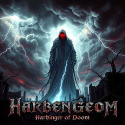 A haunting album cover featuring a stormy, ominous sky filled with swirling dark clouds, hinting at an impending apocalypse