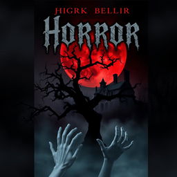 A dark, eerie book cover for a novel titled 'Horror'