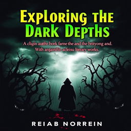 A captivating book cover for 'Exploring the Dark Depths: How Horror Authors Tailor the Human Psyche to Create Horrifying and Haunting Literary Works'