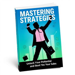 A captivating book cover for a sales book, featuring a dynamic and modern design