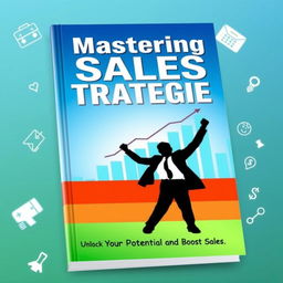 A captivating book cover for a sales book, featuring a dynamic and modern design