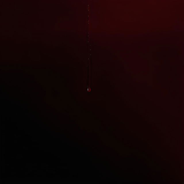 Minimalist horror movie poster with vibrant blood drips on a black backdrop.