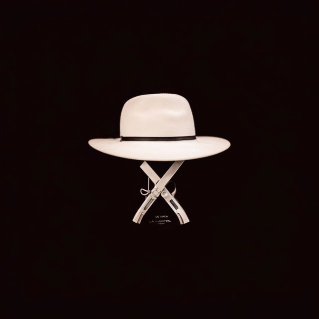 Minimalist vintage Italian mafia movie poster with a white fedora hat and crossed Tommy guns on a black background. The title 'La Cosa Nostra' is written in bold white letters at the top.