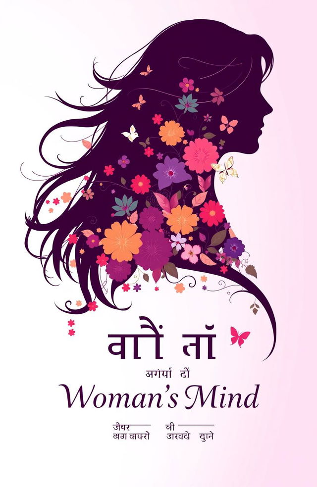 A beautifully designed book cover for a book titled 'स्त्री मन' (Woman's Mind)