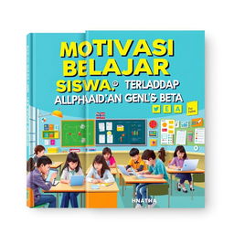 A captivating book cover design for the title 'MOTIVASI BELAJAR SISWA TERHADAP GEN ALPHA DAN GEN BETA'
