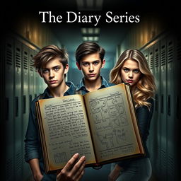 A captivating and suspenseful book cover for a young adult novel titled 'The Diary Series'