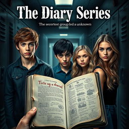 A captivating and suspenseful book cover for a young adult novel titled 'The Diary Series'