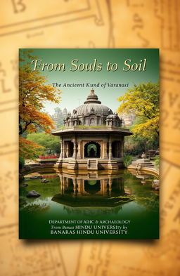 A striking magazine cover design featuring an ancient kund (water tank) in Varanasi known as 'Thati'