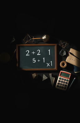 A dark themed artwork titled '2+2, 5-1, 5x1 by Nathaniel'