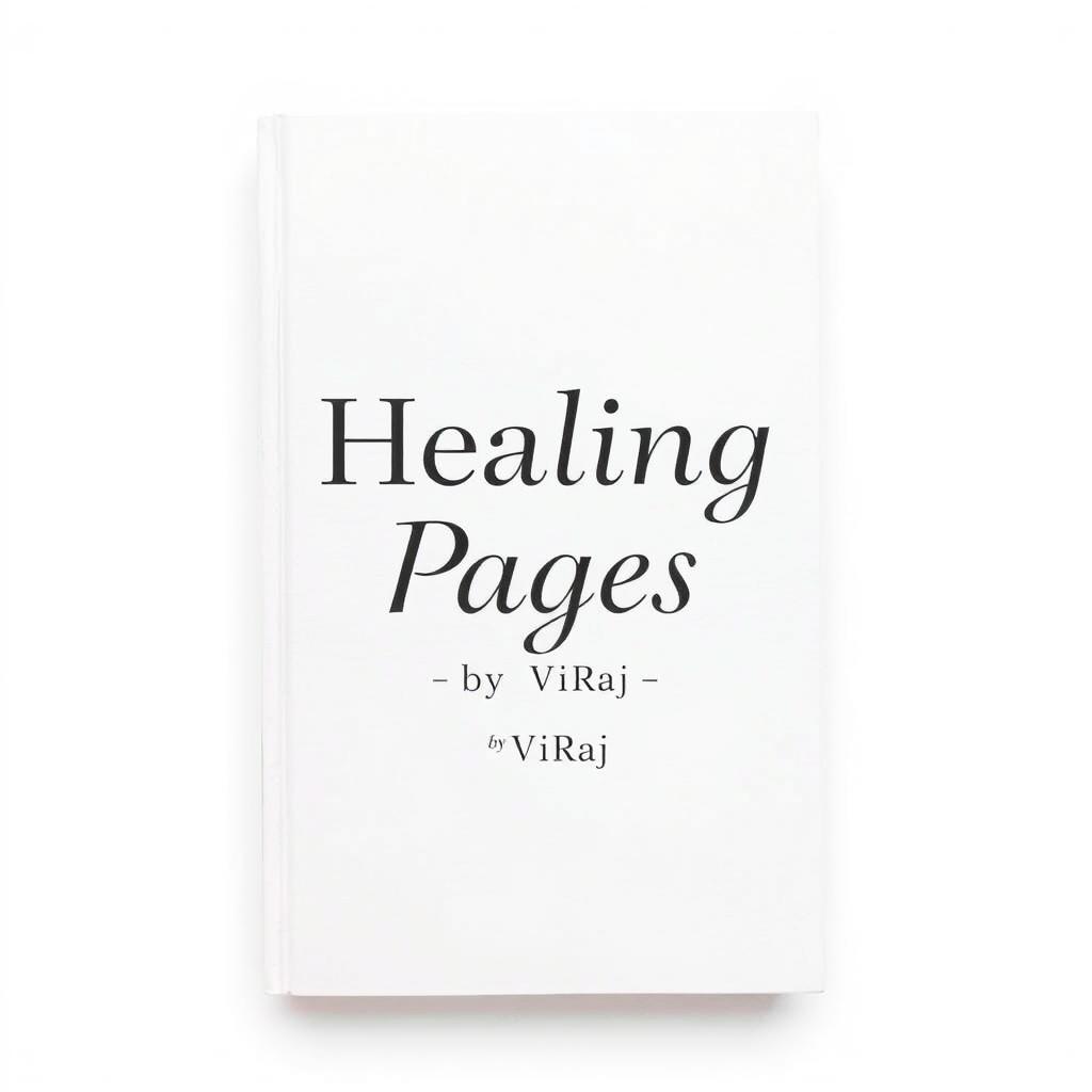 A book cover design featuring a clean and elegant white matte background